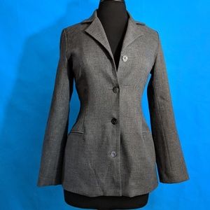 Denny Rose Gray Blazer Jacket Itailan Sleek Cut